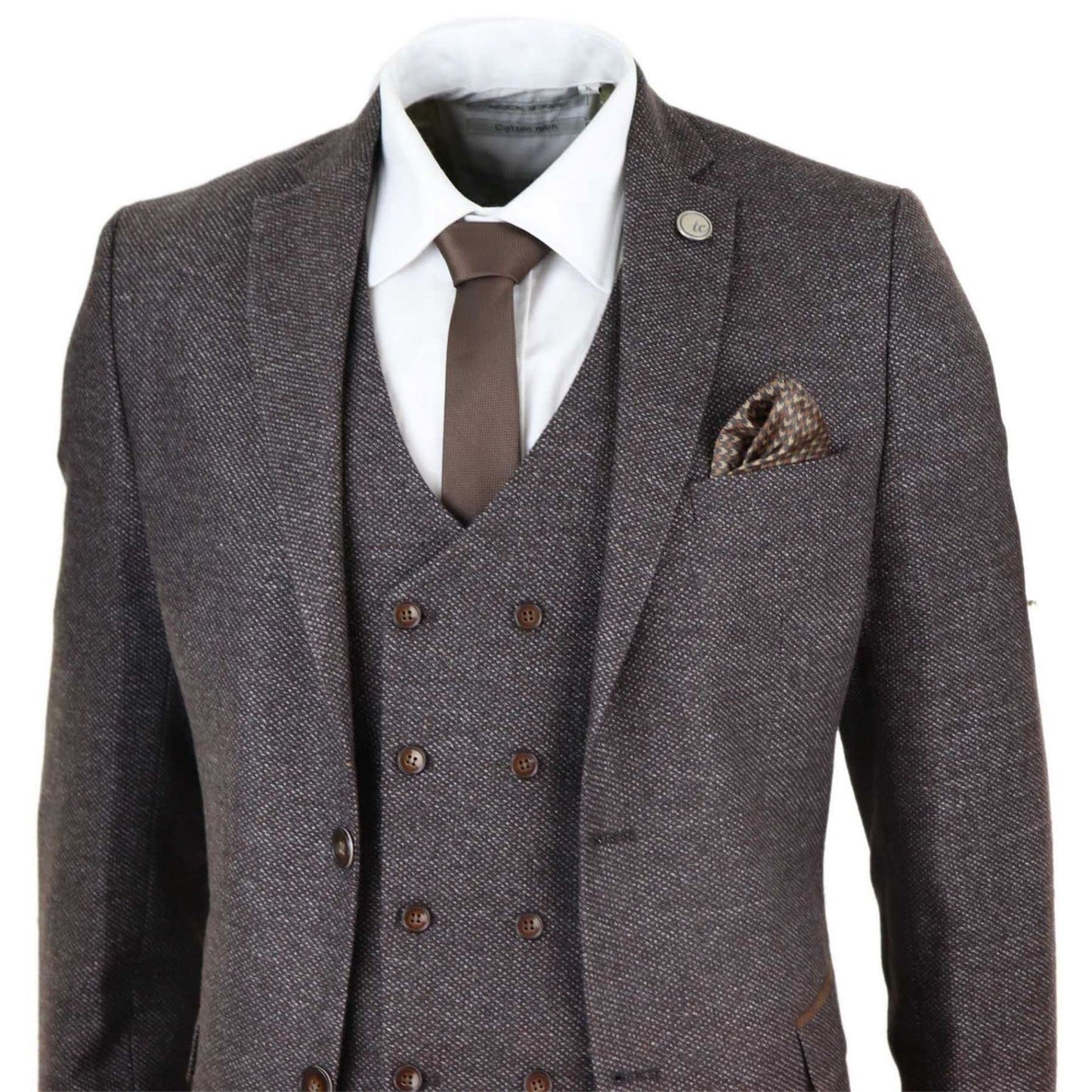 TruClothing.com Herrenanzug 3 Teilig Tweed Design Blinders 1920 Stil Wollenanteil
