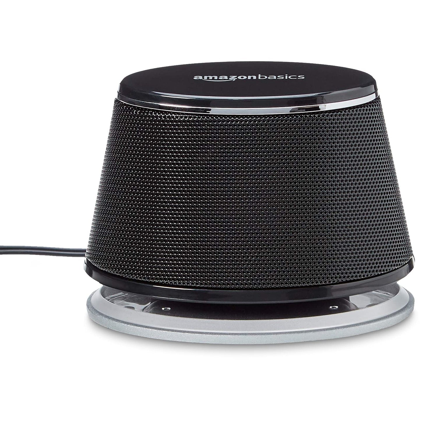 Amazon Basics Stereo-2.0-Lautsprecher für PC oder Laptop, 3,5-mm-AUX-Eingang, USB-Stromversorgung, 1 Paire, Schwarz