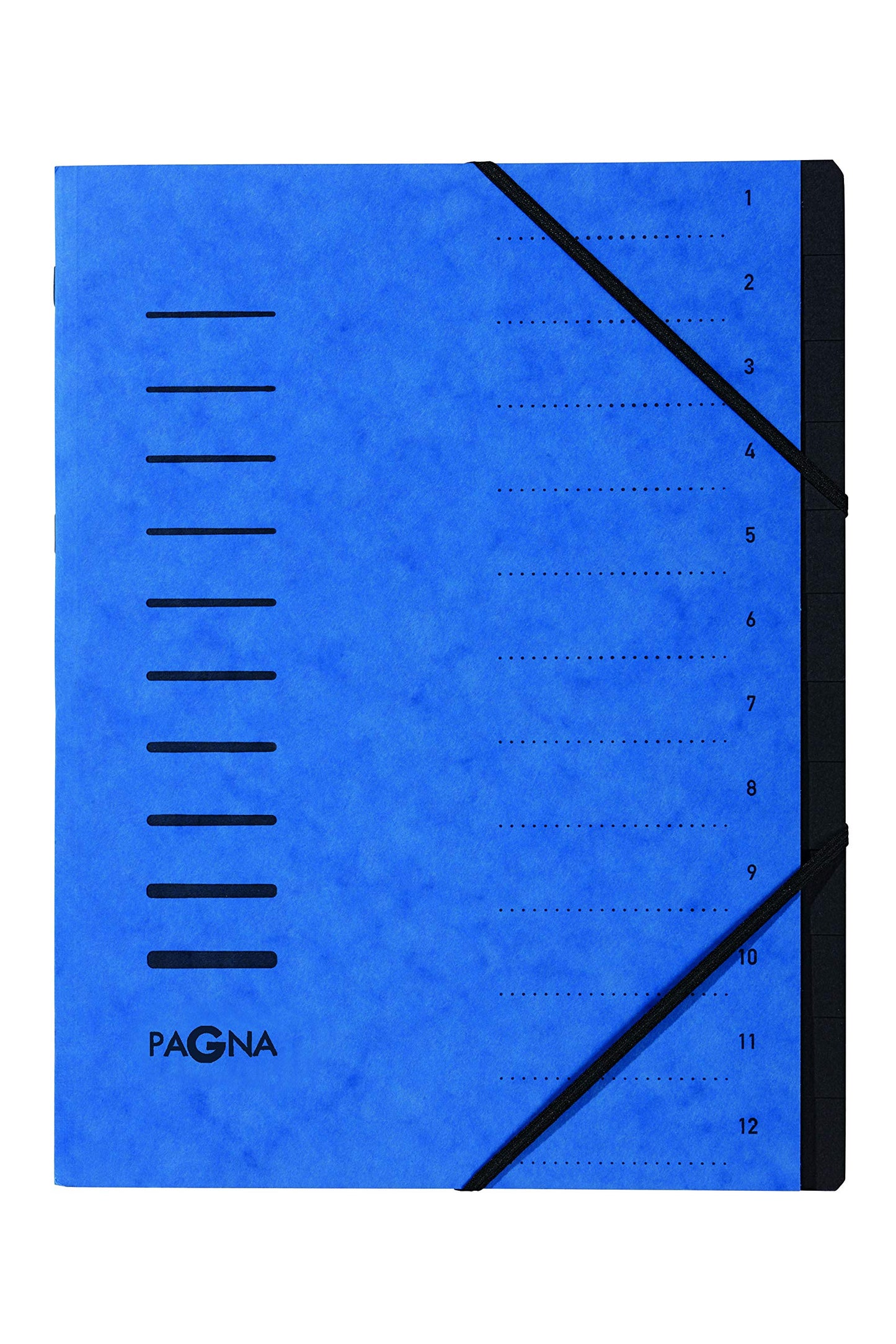 Pagna Ordnungsmappenset 12 Fächer Basic sortiert, Set mit 3 Stück, rot, blau, grün