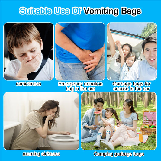 Brechbeutel mit Ring Sicherer Kotzbeutel: Nizirioo 40 Stück Spuckbeutel Kotztüten Spucktüten,4 Farben Müllsäcke Spuckbeutel Verschließbar Blickdicht Reißfest,Brechbeutel mit Ring für Schulen