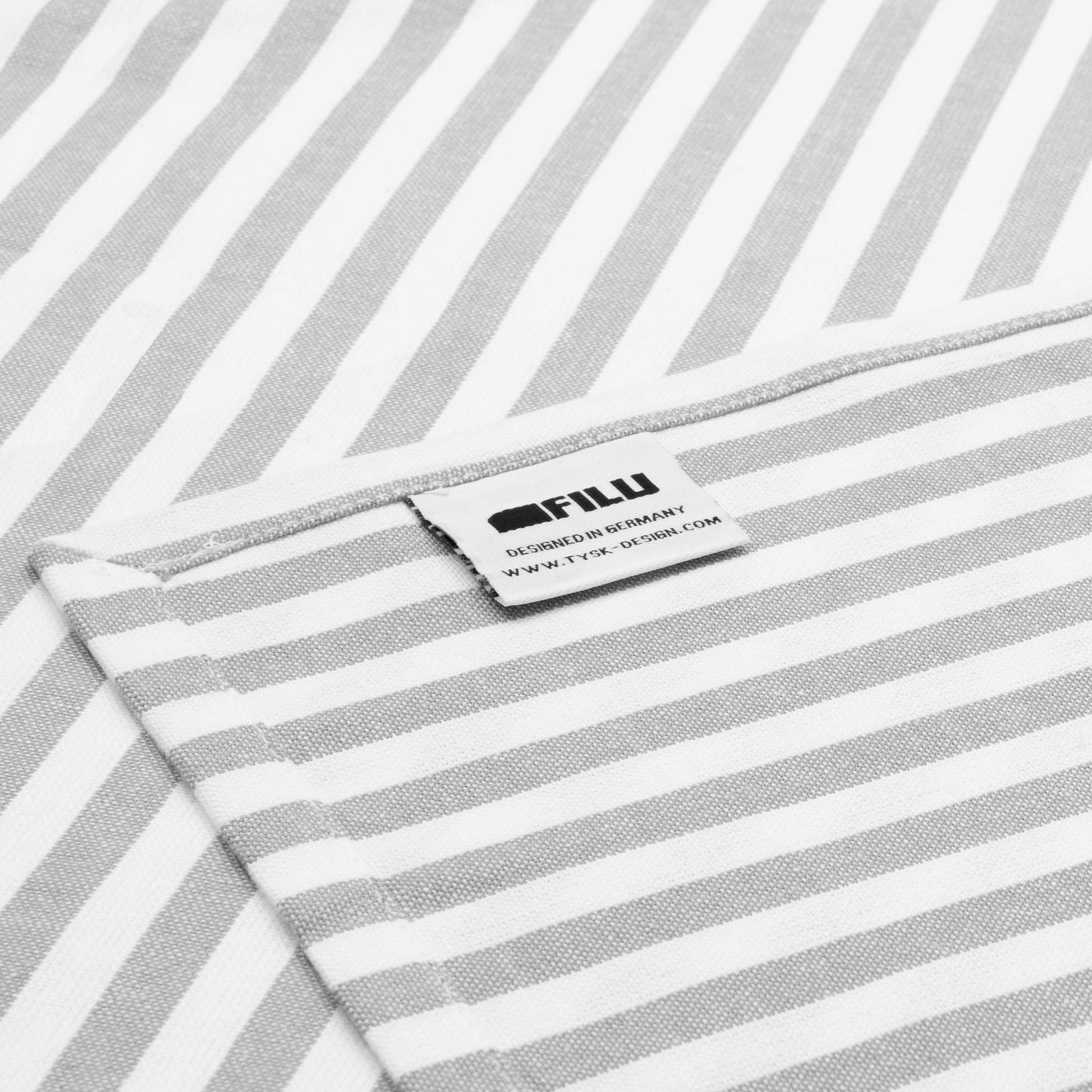 FILU Geschirrhandtücher 4er Pack Grau/Weiß gestreift (Farbe und Design wählbar) 45 x 70 cm - hochwertige Küchenhandtücher/Geschirrtücher aus 100% Baumwolle