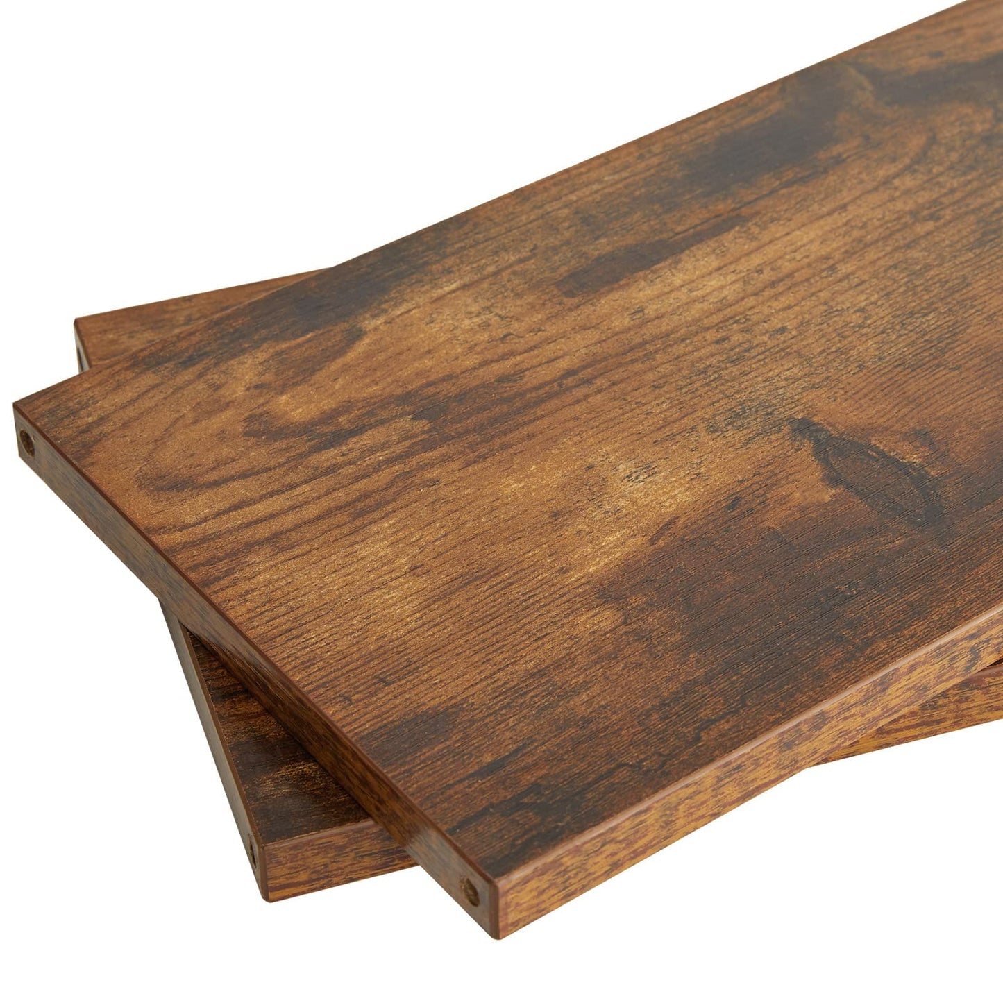 IBUYKE Gewürzregal mit 2 Ebenen, Küchenregal, für Arbeitsplatte, Schreibtisch Organizer,Aufbewahrung für Gewürze,für Küche, Wohnzimmer, Büro, vintagebraun TLJ002H