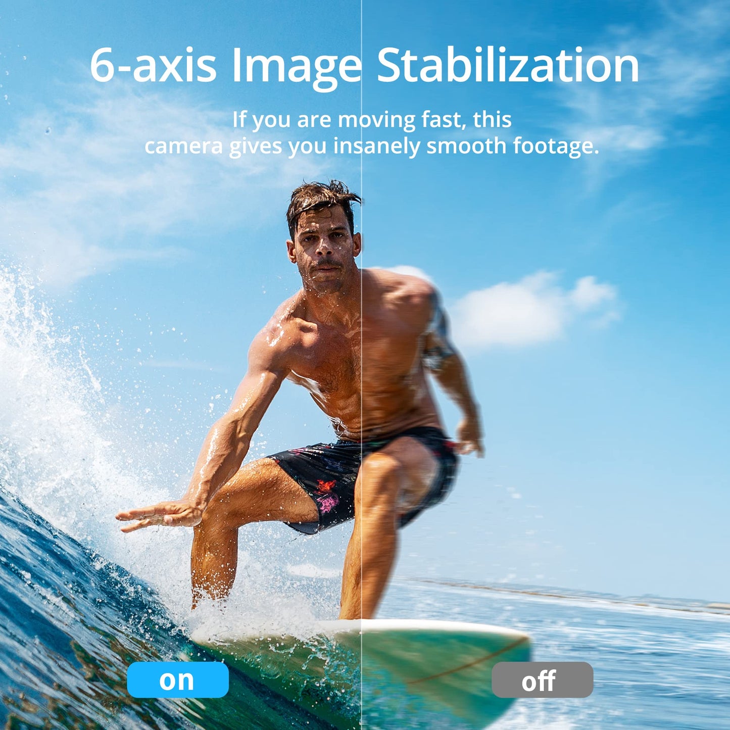 AKASO Brave 7 Action Cam 4K30FPS mit 64GB U3 microSDXC Speicherkarte 20MP WiFi Unterwasserkamera IPX8 Wasserdicht Action Kamera EIS 2.0 mit Touchscreen, Zoom, Sprachsteuerung und 2x1350mAh Akkus