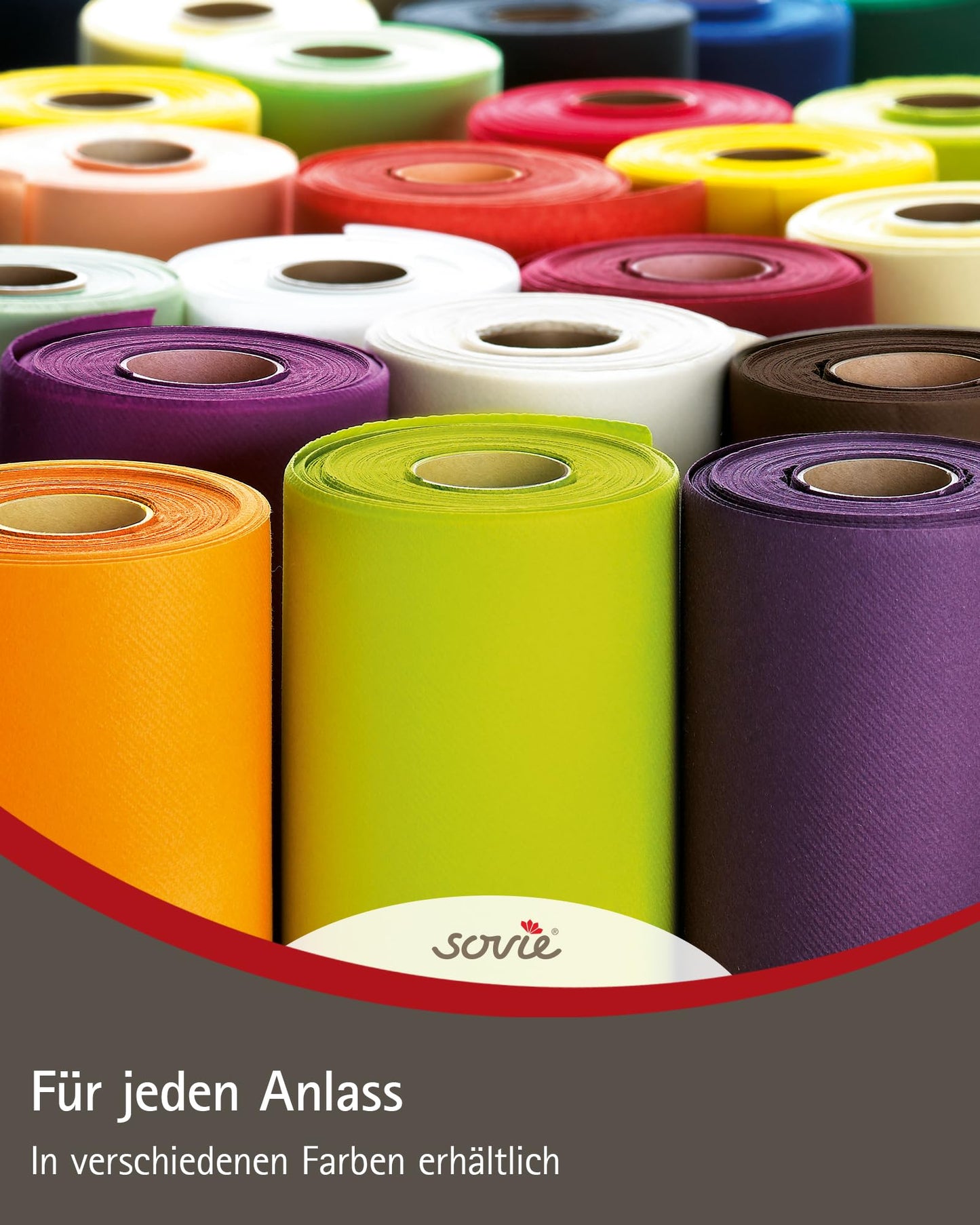 Sovie HORECA Linclass Airlaid Tischdeckenrolle Lila - Tischdecke 118cm x 25m - Einfarbige Papiertischdecke Rolle - Ideal für Party & Hochzeit