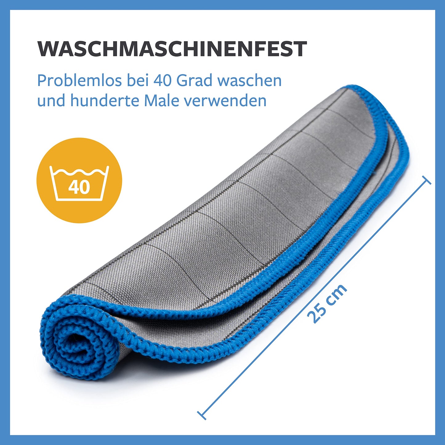 Carbigo® Box 10x Mikrofaser Glastücher – Microfasertuch Glas für streifenfreie Reinigung von Scheiben, Fenster, Gläser – Kristallklare Autoscheiben – Perfekte Microfaser Glastücher 25x25cm (400 GSM)