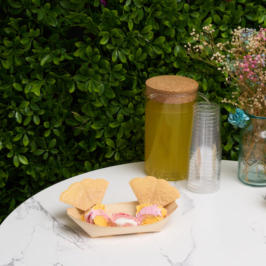 MATANA 100 Schiffchen Snackschalen, 21cm - Bambus Schalen, Einwegschalen, Pommesschalen - Stabil, Umweltfreundlich & Biologisch Abbaubar - Hochzeiten, Geburtstage, Grillpartys