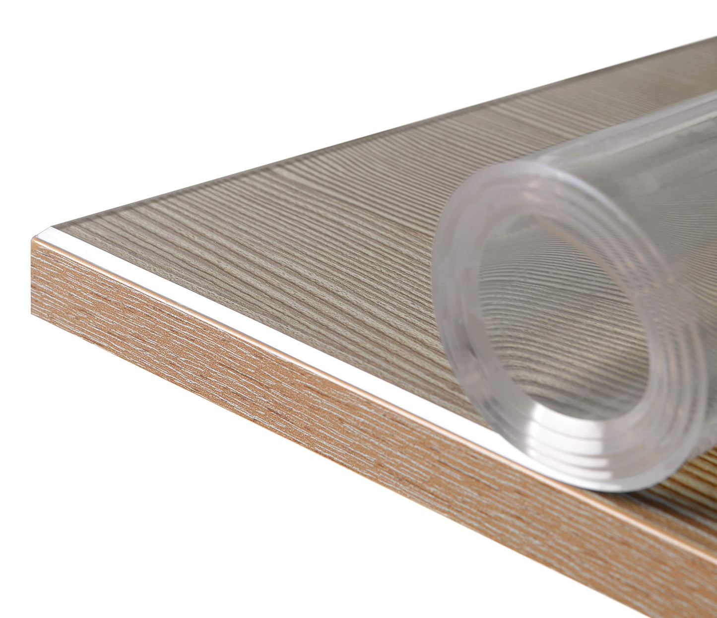 Glasklar Folie 2 mm + abgeschrägte Kante, Größe wählbar 80x240 cm, Wunschmaß transparente Tischdecke Tischschutz, Made in Germany