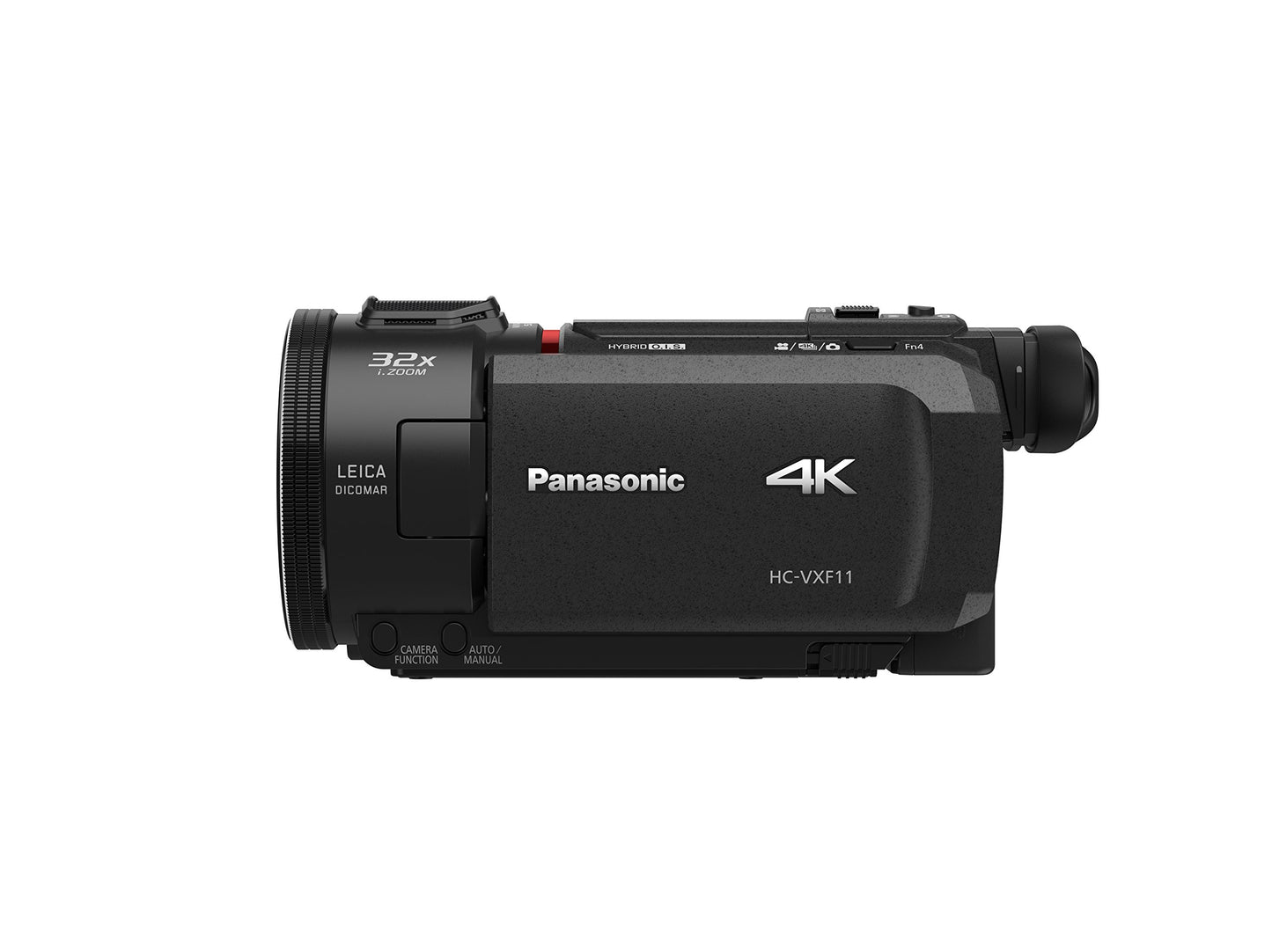 Panasonic HC-VXF11EG-K 4K Camcorder (LEICA DICOMAR Objektiv mit 24x optical and 32x digital zoom, und Full HD Video,mit Sucher, optischer Bildstabilisator)