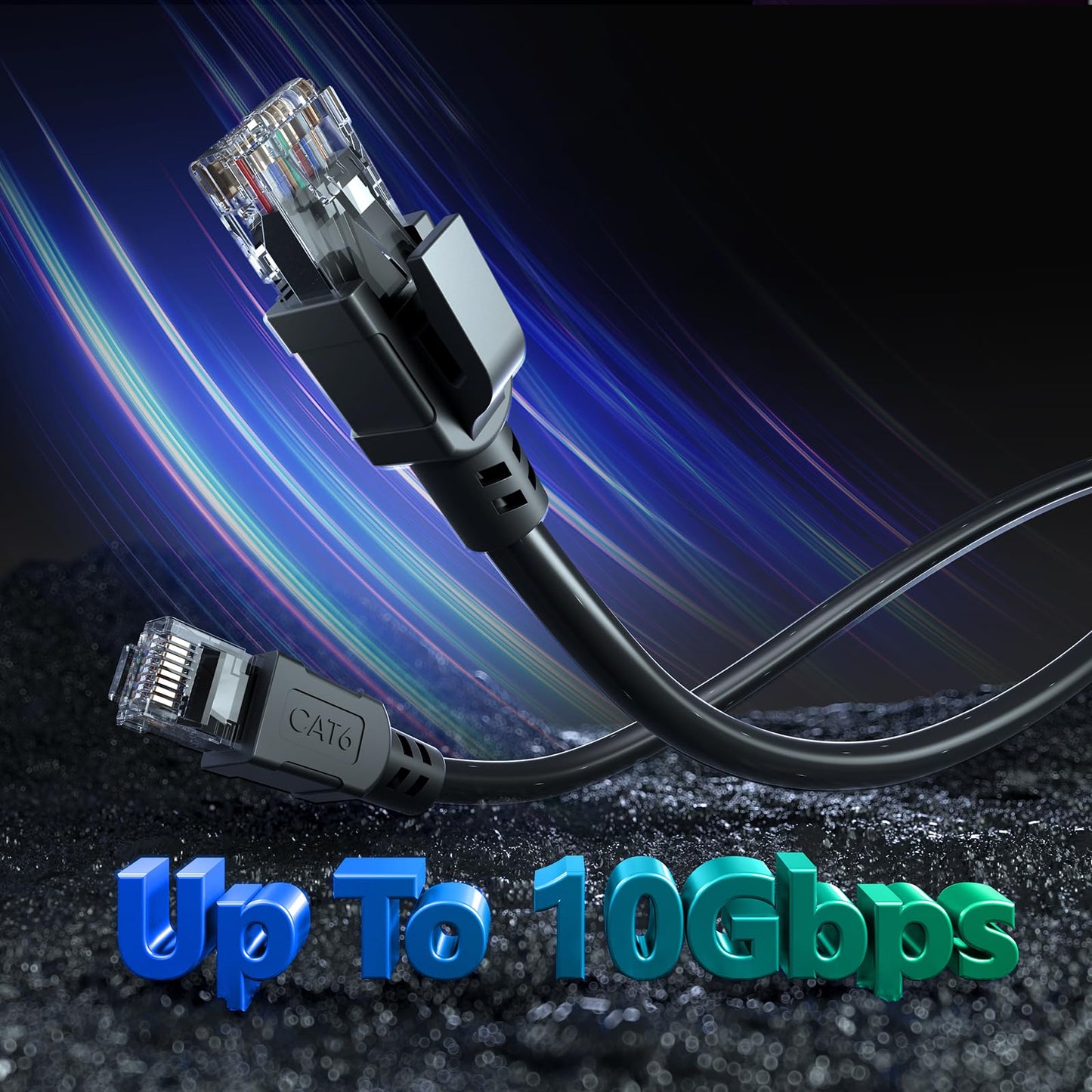 VOIETOLT Outdoor Cat 6 LAN Kabel 30meter, Außen Wasserdicht Direct Burial LLDPE UV Mantel - 24AWG 10Gbps Hochgeschwindigkeits Gigabit Ethernet Netzwerkkabel - CCA, UTP mit 20 Kabelbindern