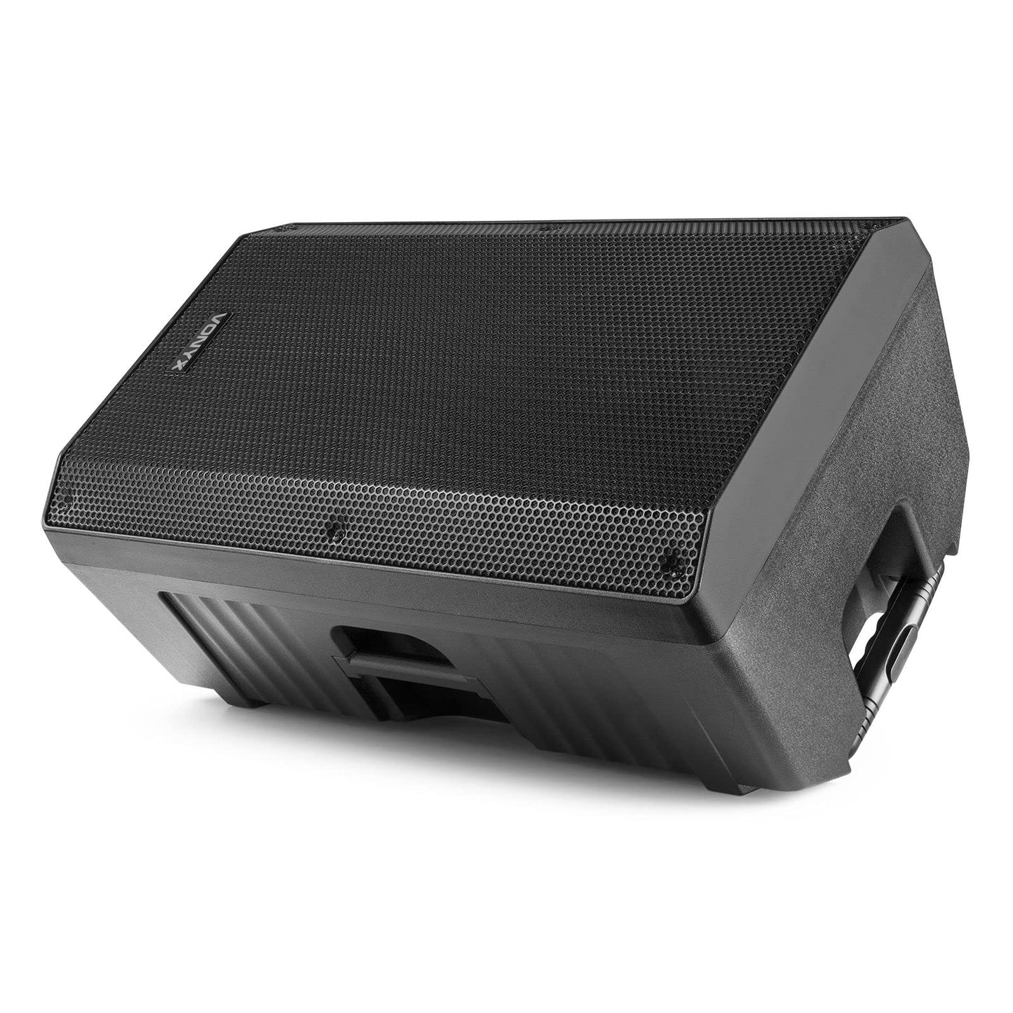 Vonyx VSA700-BP Partybox Bluetooth Lautsprecher Groß 1000W, 8 Std Akku, Mobile PA Anlage Komplettset mit 2 Kabellose Mikrofone und Fernbedienung - Mobile Musikbox Groß, USB, SD, MP3, Schwarz
