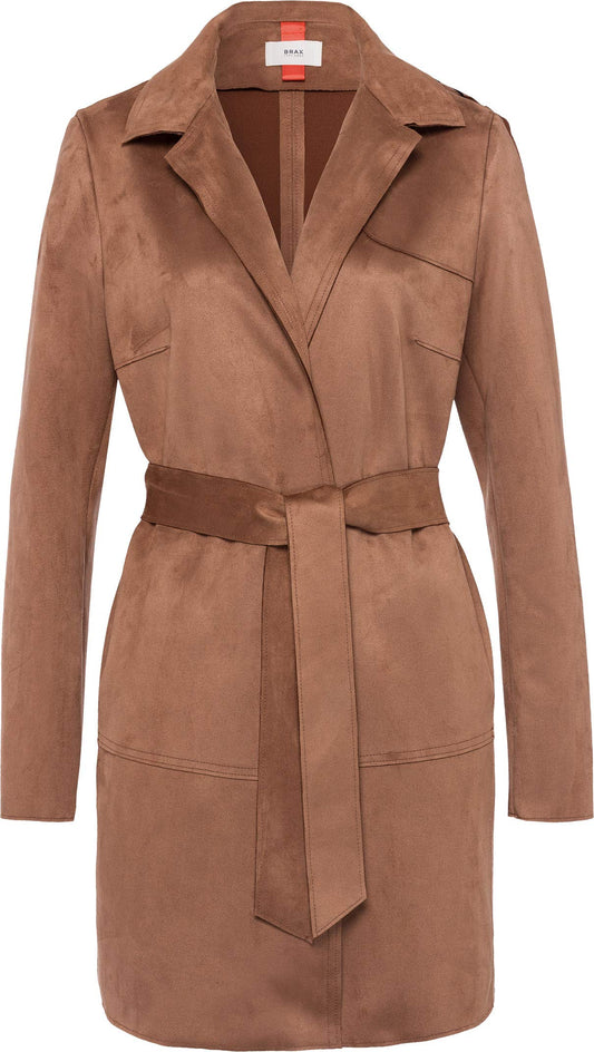 BRAX Damen Style Berlin Velours Jacke, Tobacco, (Herstellergröße: 36)