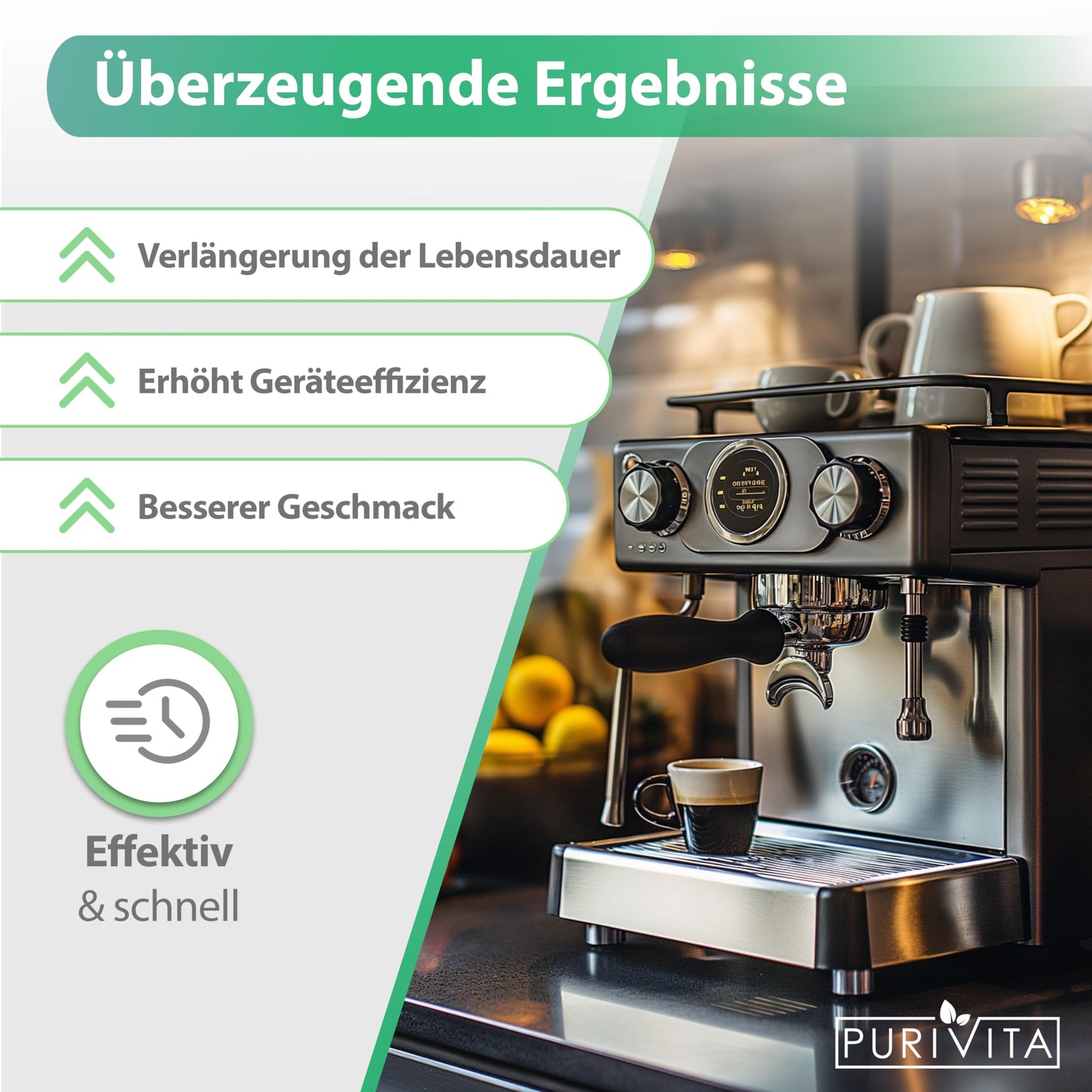 PURIVITA - Universal Entkalker Kaffeevollautomat (3x 750ml) Entkalker Kaffeemaschine für ALLE gängigen Marken - 3 Flaschen