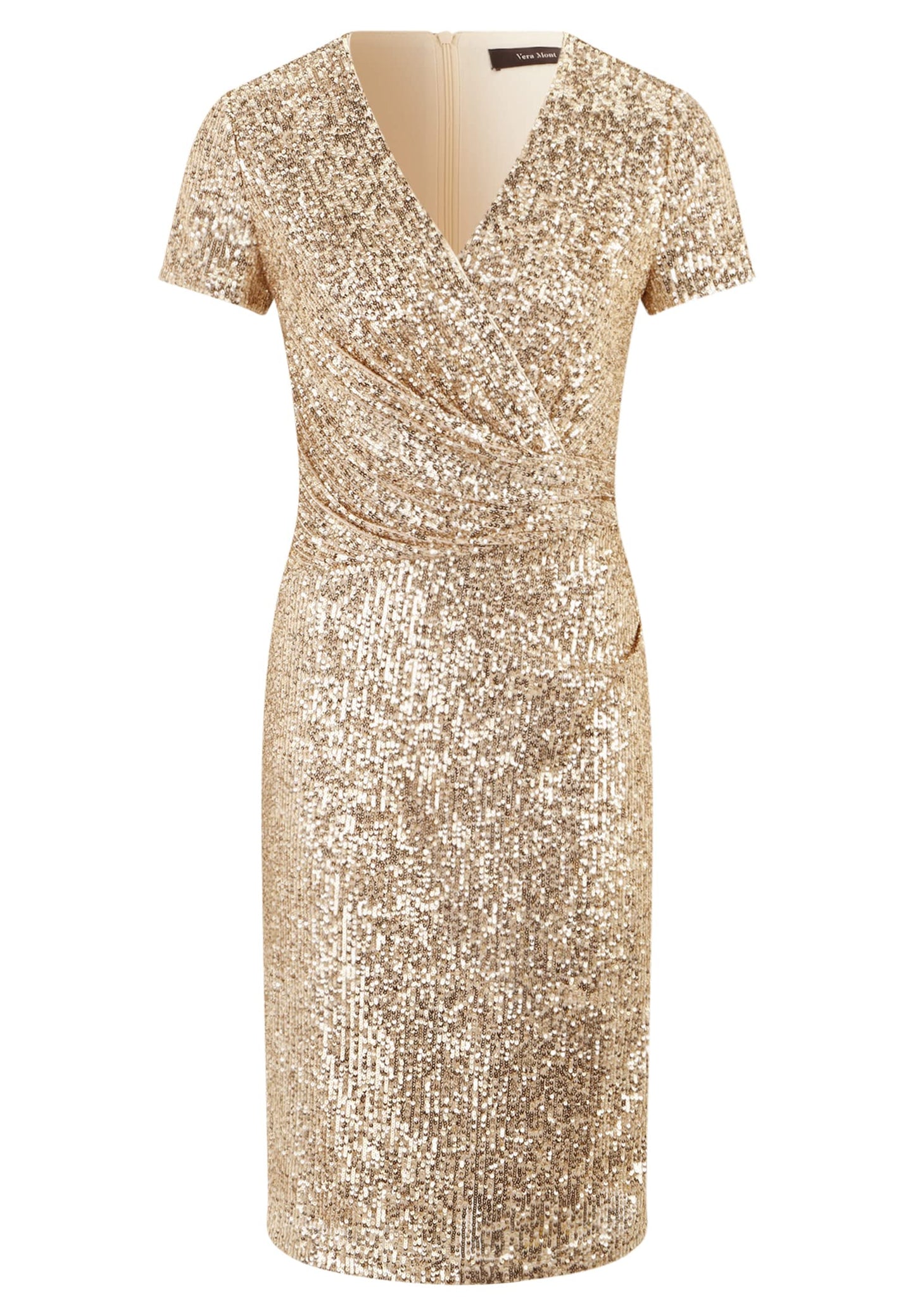 Vera Mont Damen 4652/4160 Kleid, Gold/Silver, 42