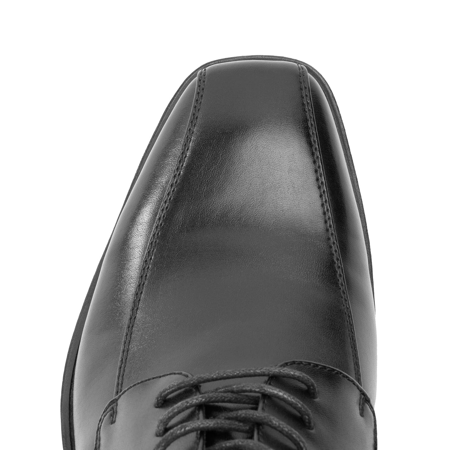 Cusolemore Herren Anzugschuhe Klassische Schnürhalbschuhe Oxfords, Quadratische Zehe, Stofffutter, Fersenpolster Design Black 42