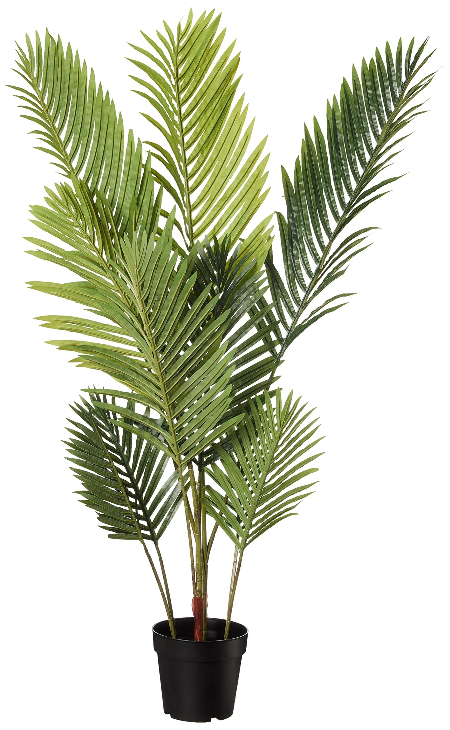 Amazon Basics Künstliche Palme mit Kunststoff-Pflanzgefäß, 119.38 cm, grün