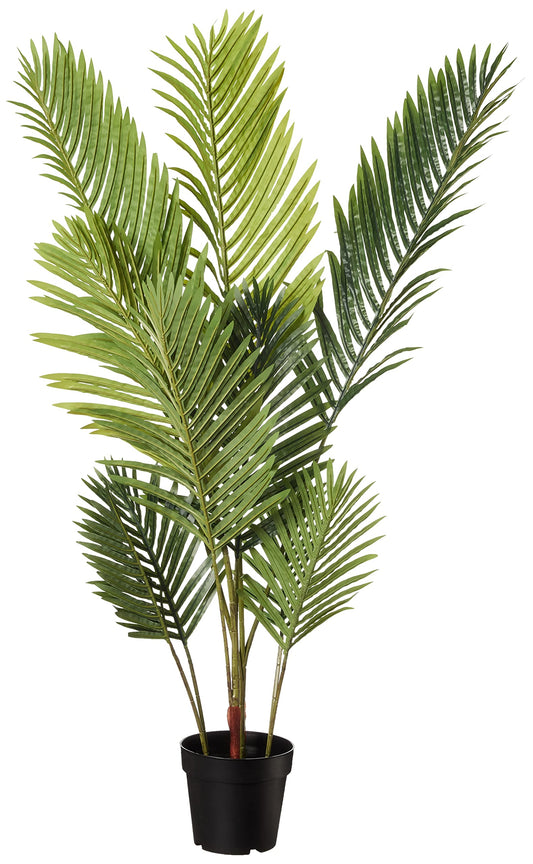 Amazon Basics Künstliche Palme mit Kunststoff-Pflanzgefäß, 119.38 cm, grün