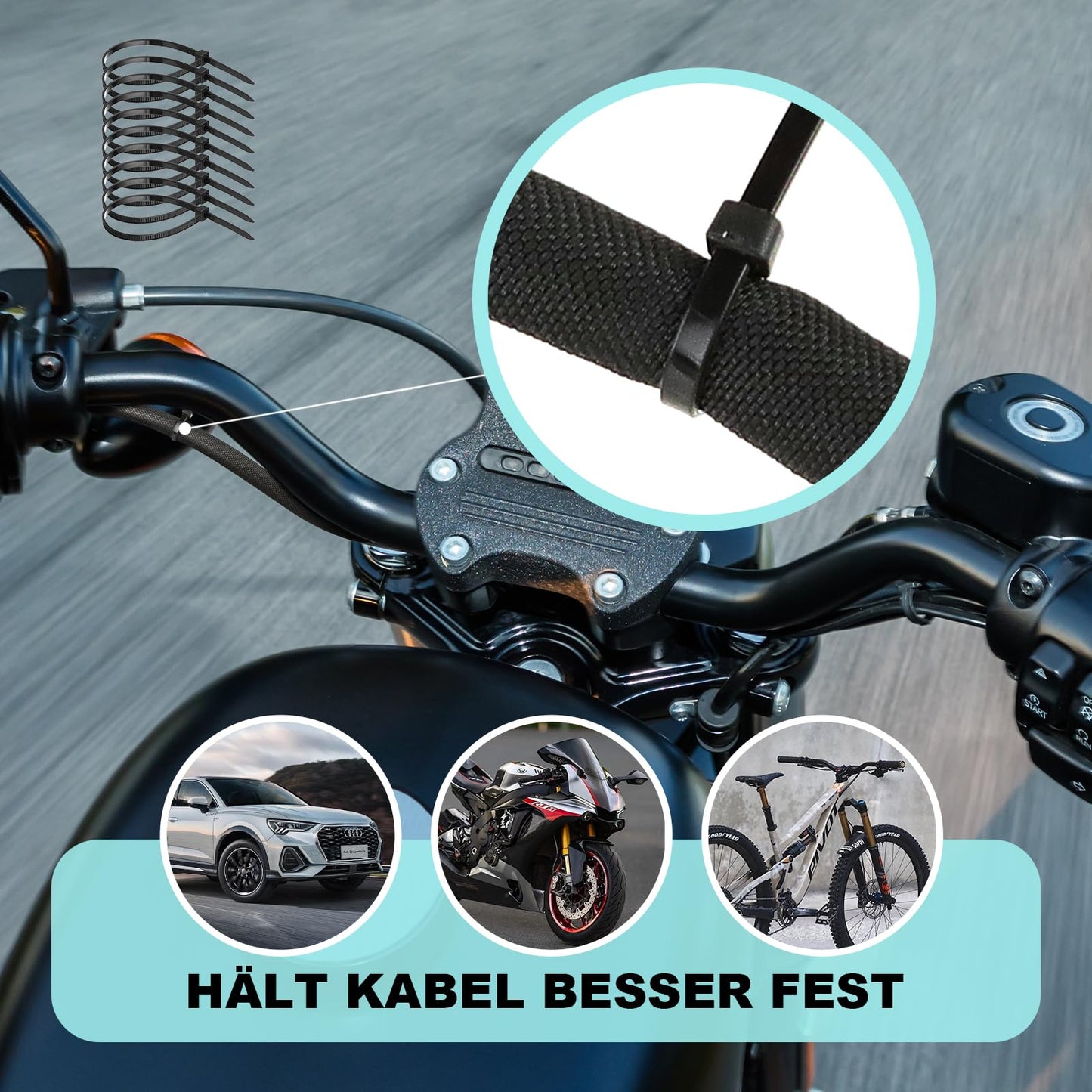 AGPTEK 3m Kabelschlauch, 25mm selbstschließend Kabelkanal, Flexibler Textilien Kabelmantel, Kabelmanagement für Schreibtisch, TV, Computer, PC, Kabelschutz für Hund, Katze, Schwarz