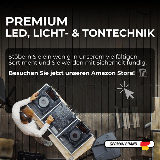 ETEC Professional Akku LED Par Scheinwerfer E412 mit 4x12W RGBWA+UV, Wireless DMX, Uplight, Floorspot, Disco, DJ, Party, Bühnenbeleuchtung - Funk Wifi Event Licht