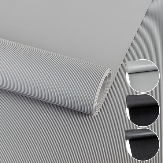 ANRO Gummimatte Meterware Gummiläufer 3mm Feinriefenmatte Rillenmatte Bodenbelag Werkstattboden als Antirutschmatte, Werkbank Auflage u. Bodenmatte 100 x 100cm Feinriefen TPE Grau