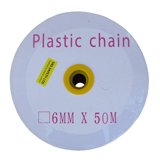 SNS SAFETY LTD Kunststoffkette Absperrung 6 mm, Rote Weiße, 50 Meter