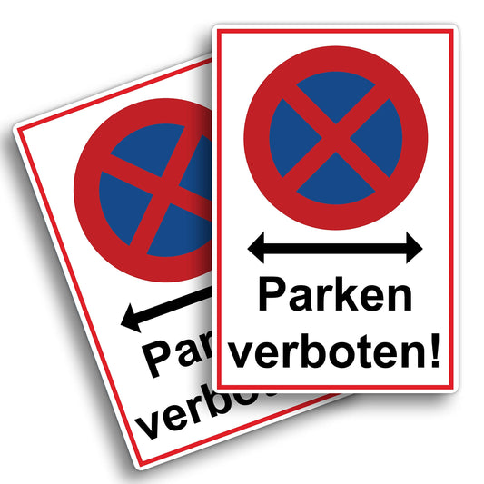 2 Stück XXL Absolutes halteverbot Schild 30 x 40 cm parken verboten aus stabiler PVC Hartschaumplatte 5 mm Parkplatzschild mit UV-Schutz von STROBO