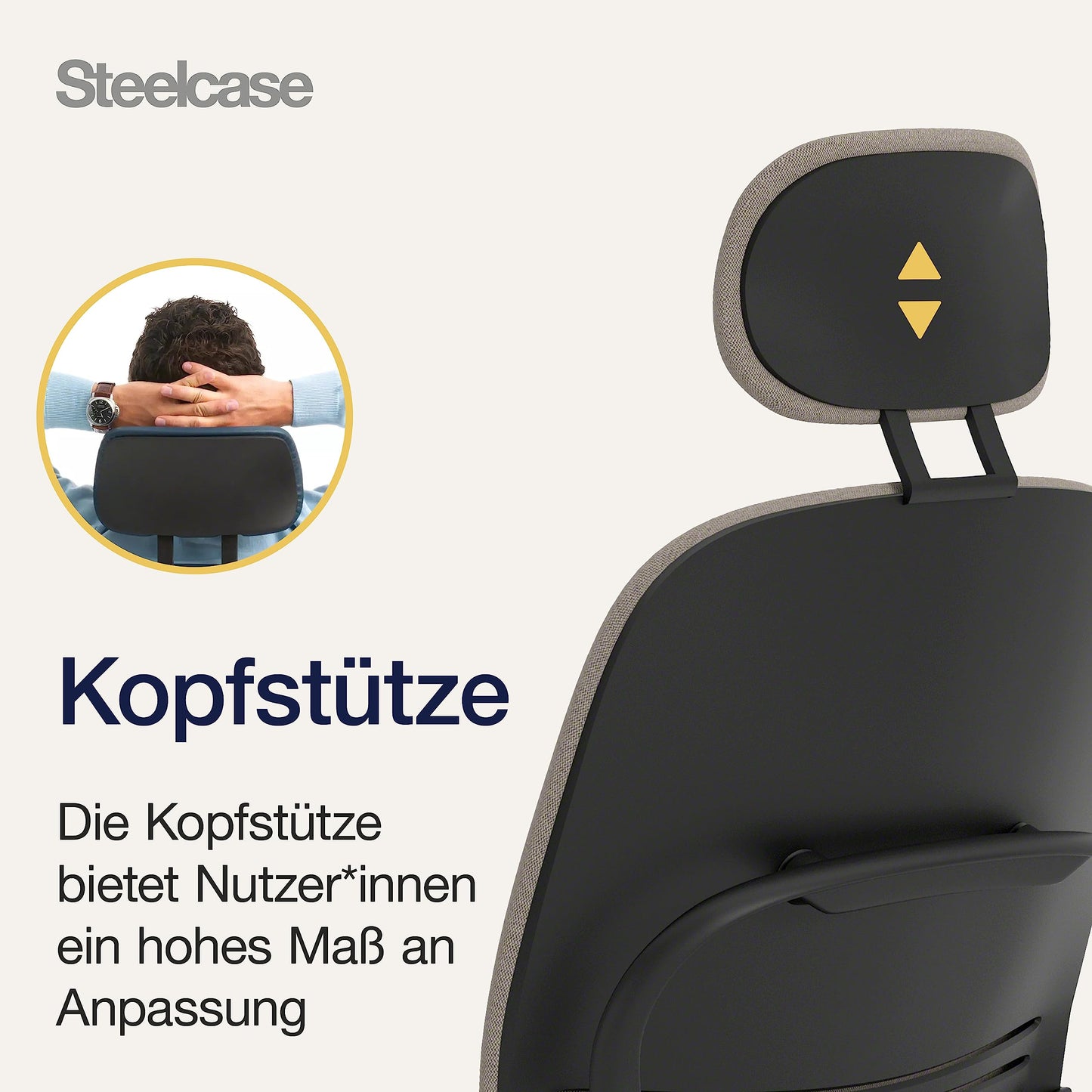 Steelcase Leap Ergonomischer Bürostuhl mit LiveBack Lumbalstütze, flexibler Rückenlehne, anpassbarer Kopfstütze Trüffel