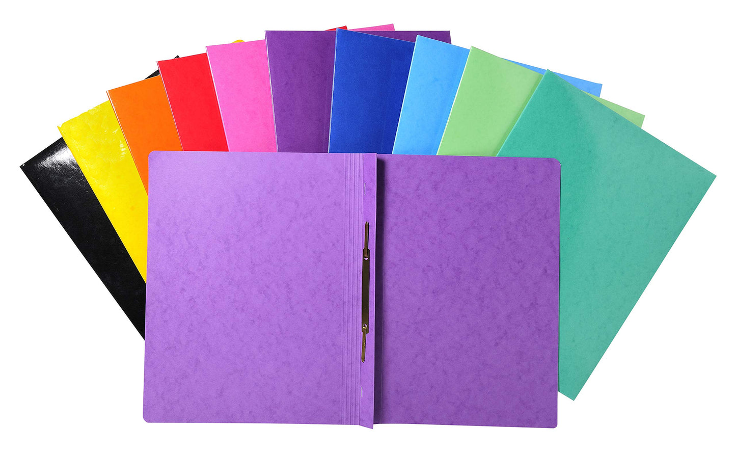 Exacompta 25er Pack Premium Schnellhefter Iderama. Made in Germany. Aus extra starkem Colorspan-Karton farbig sortiert für DIN A4 kaufmännische Heftung Hefter ideal für Büro und Schule
