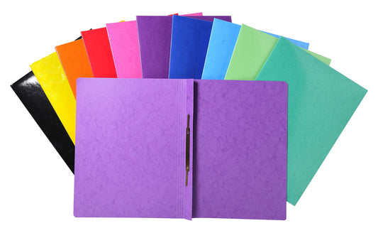 Exacompta 25er Pack Premium Schnellhefter Iderama. Made in Germany. Aus extra starkem Colorspan-Karton farbig sortiert für DIN A4 kaufmännische Heftung Hefter ideal für Büro und Schule