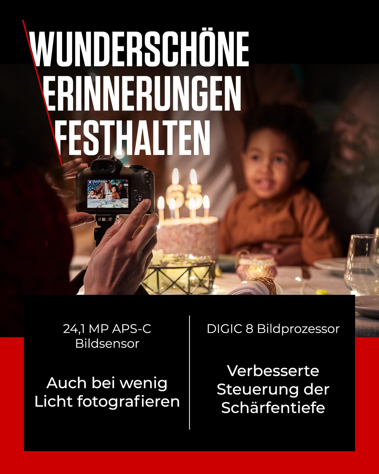 Canon EOS R100 Spiegellose Kamera + RF-S 18-45mm is STM Objektiv + RF-S 55-210mm is STM Objektiv (Kompaktkamera, 4k Videokamera, Digitalkamera mit Autofokus und Motiverkennung)