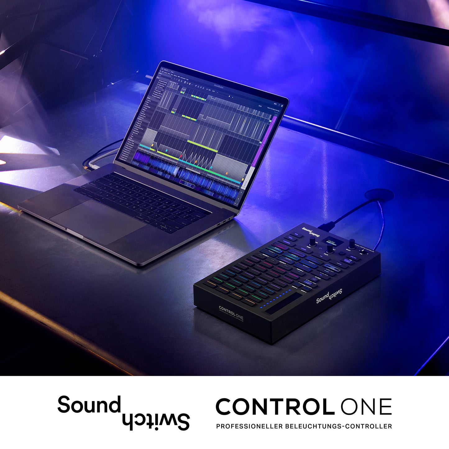 SoundSwitch Control One – Professioneller DMX DJ-Beleuchtungs-Controller mit 3 Monaten SoundSwitch Softwarezugang, DMX und Phillips Hue Support