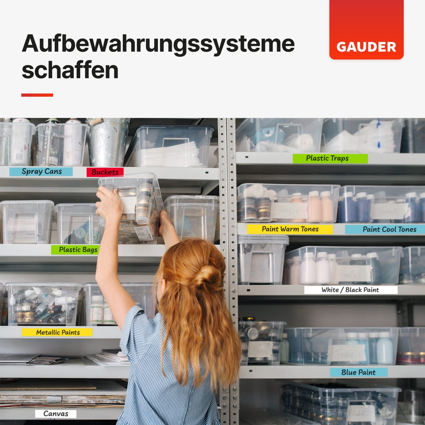 GAUDER 5x Magnetstreifen beschreibbar | Magnetstreifen zum Beschriften | Beschreibbare Magnetstreifen bunt (25 mm x 1 m)