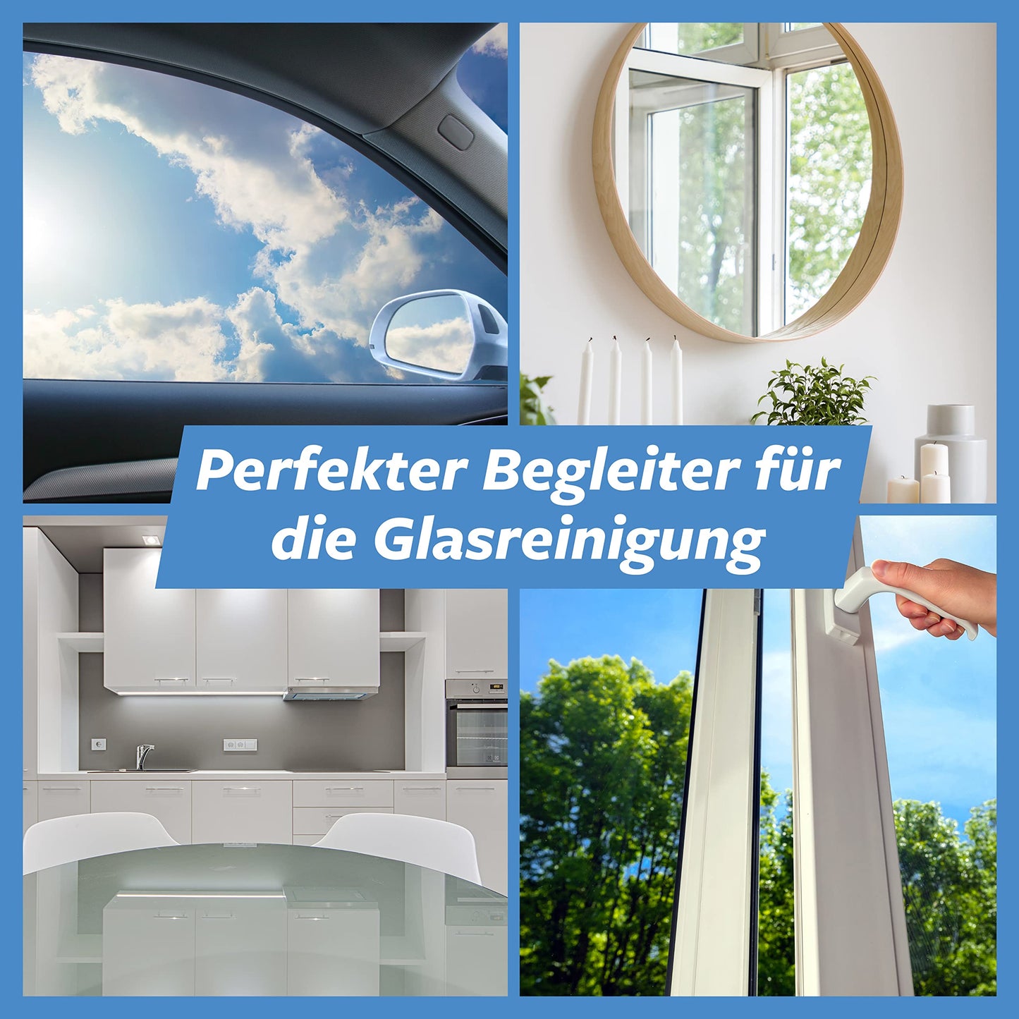 Carbigo® Box 10x Mikrofaser Glastücher – Microfasertuch Glas für streifenfreie Reinigung von Scheiben, Fenster, Gläser – Kristallklare Autoscheiben – Perfekte Microfaser Glastücher 25x25cm (400 GSM)
