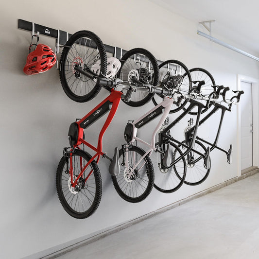 Borgen Fahrrad Wandhalterung Vertikal geeignet für alle Fahrräder, wie z.B. E Bike, Mountainbike, Rennrad, stufenlos verstellbar, Fahrradaufhängung Wand