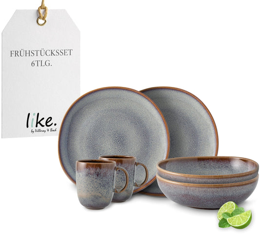 like. by Villeroy & Boch Lave beige Frühstücksset 6tlg