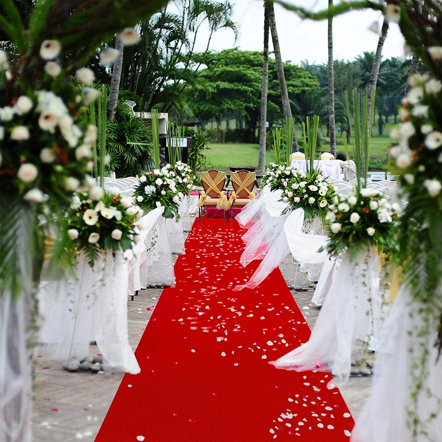 Floordirekt Roter Teppich 100 x 300 cm - VIP Läufer Event Teppich Premierenteppich Empfangsteppich Messeteppich Hochzeitsteppich - Wunschmaß