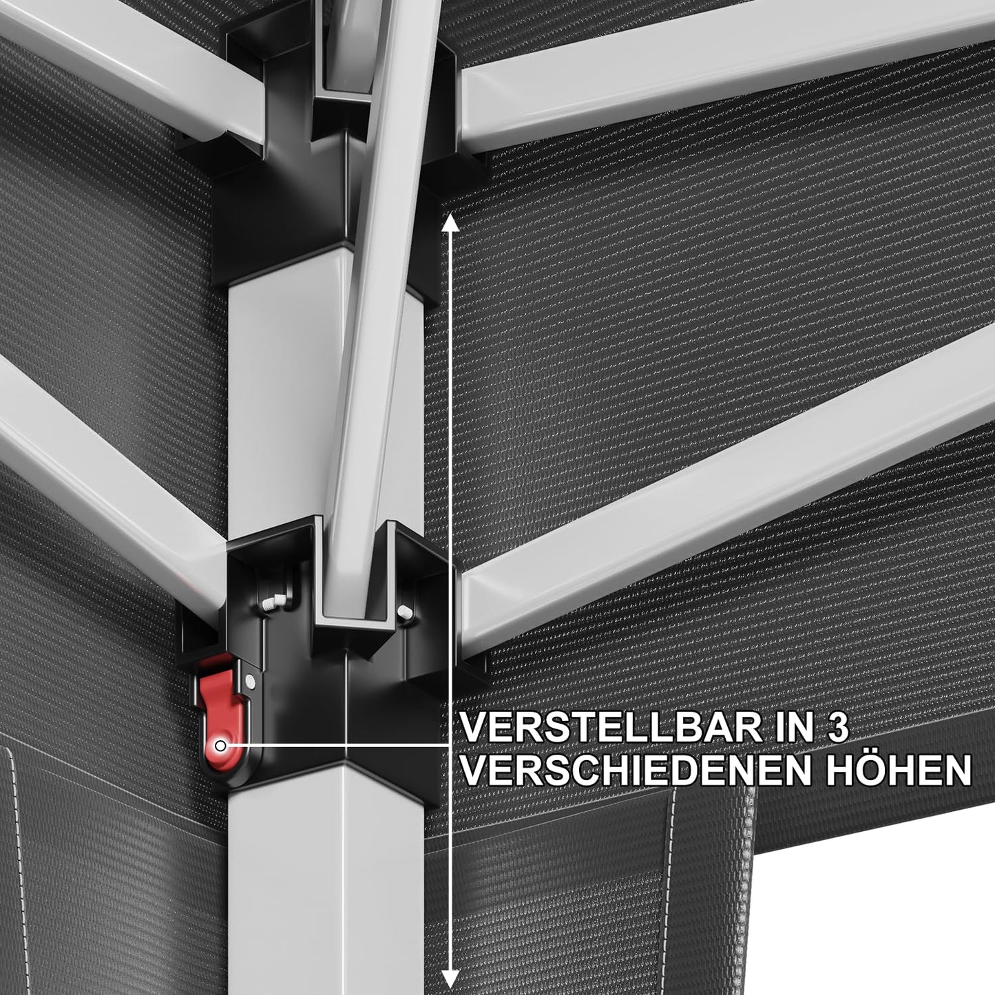 Devoko Pavillon Wasserfest 3x3m Wasserdicht Stabil | Faltpavillon Faltbar Gartenzelt | Pop up Faltbar Partyzelt UV Schutz 50+ | Höhenverstellbar | Metall-Verstrebungen für Camping(Grau)
