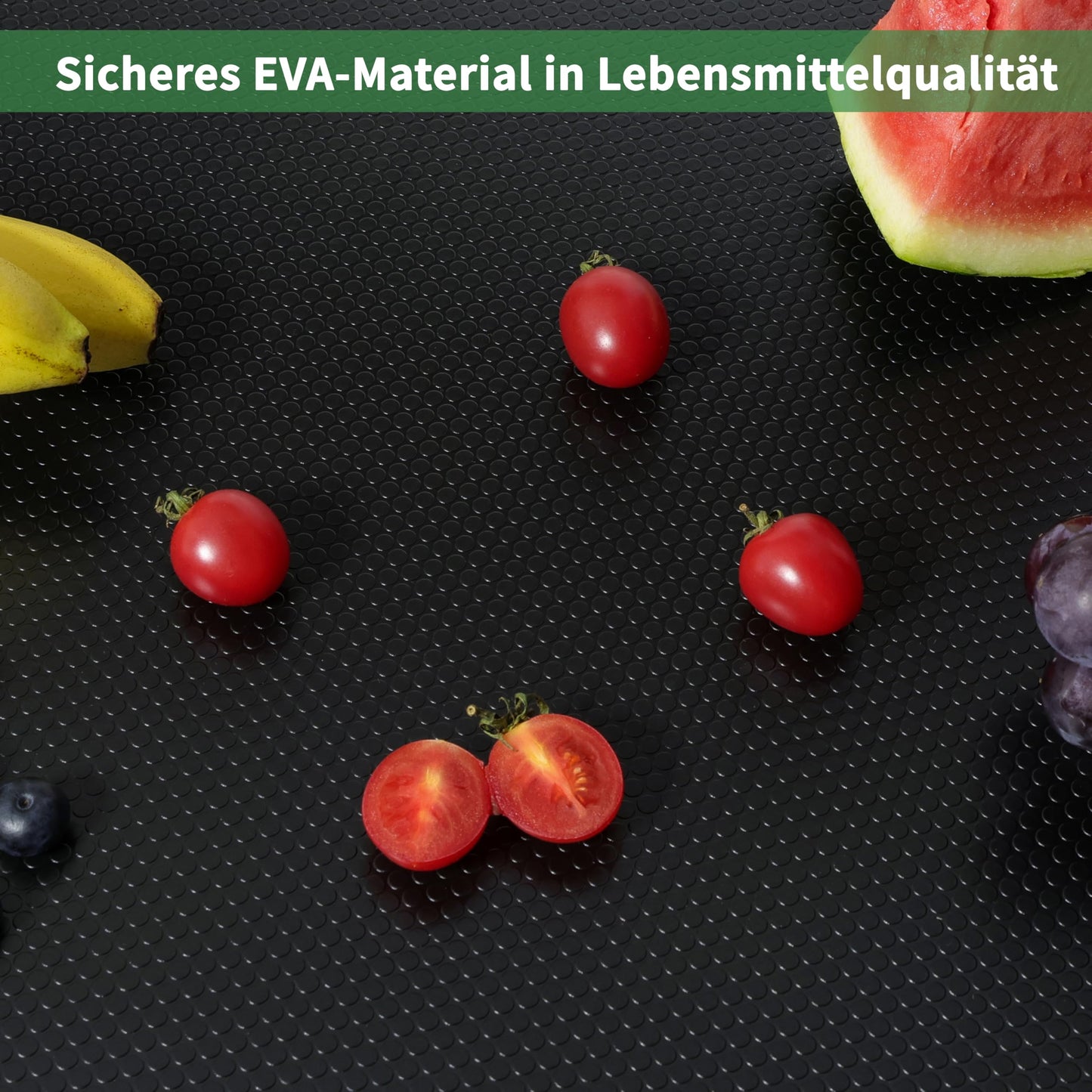 wohomuke Schubladenmatte 55x600cm Matte für schubladen Kühlschrankmatten Für Schubladen Regale Schrank Kühlschrank(Schwarz,55cmx6m)