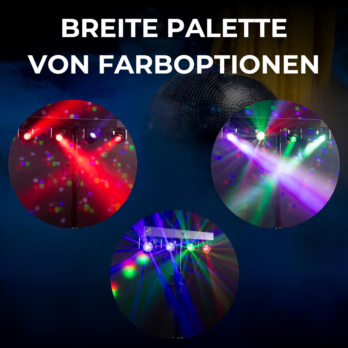 ETEC Professional LED Movingbar 2 inkl. Stativ u. Tasche Astro Balls 12W RGBW Beam 12W RGBW Moving Heads Party DJ Disco Scheinwerfer Veranstaltung Bühnenbeleuchtung Farbmischung