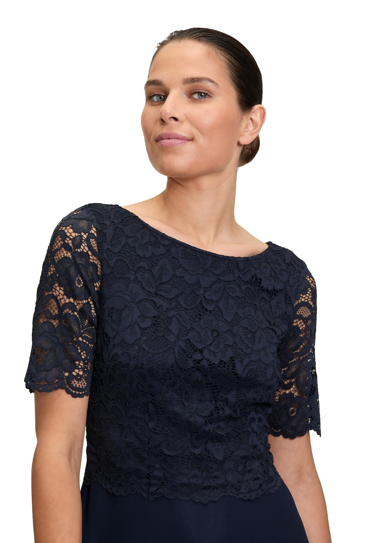 Vera Mont Damen 0113/4825 Partykleid, Blau (Night Sky 8541), (Herstellergröße: 44)
