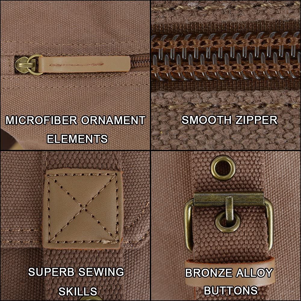 CADeN Kameratasche Spiegelreflex Kamera Schultertasche Kamera Foto Tasche Umhängetasche Fototasche für SLR DSLR Spiegelreflexkameras Sony Nikon Canon (Braun)