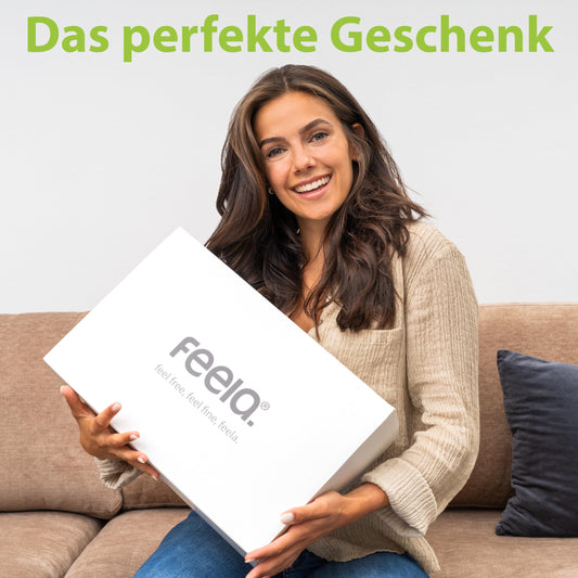 feela.® Ergonomisches Rückenkissen für Bürostuhl | Lendenkissen als Stuhlkissen für Zuhause, Büro oder Rückenstütze im Home-Office (Schwarz)