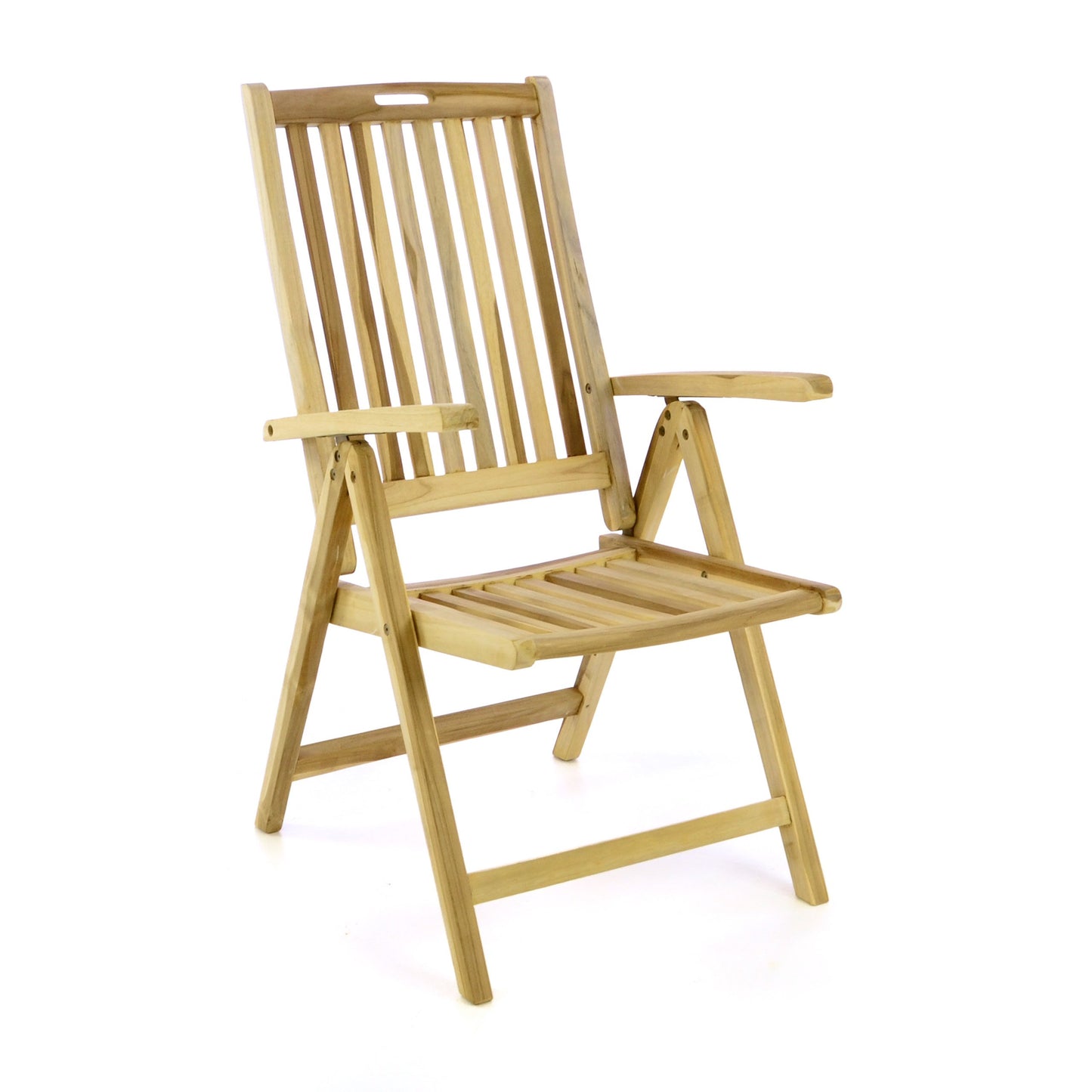 Nexos Trading DIVERO Gartenmöbelset Sitzgruppe Teakholz Natur Tisch 170/230 cm ausziehbar 6 x Hochlehner Gartenstühle mit Armlehne und hoher Lehne mehrfach verstellbar