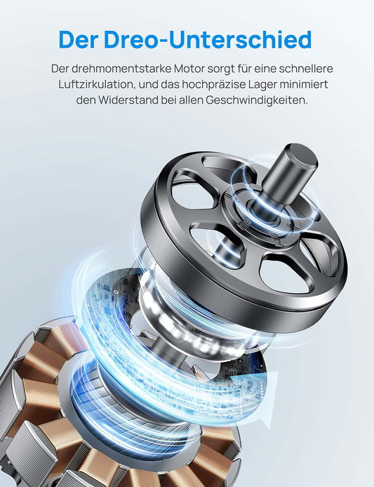 Dreo 28dB Leiser Turmventilator, 106cm Höhe 6 Geschwindigkeitstufen 4 Modi, 12H Timer, 90° oszillierender Ventilator Standventilator mit Fernbedienung Kühlung für Schlafzimmer, Schwarz, Cruiser Pro T1