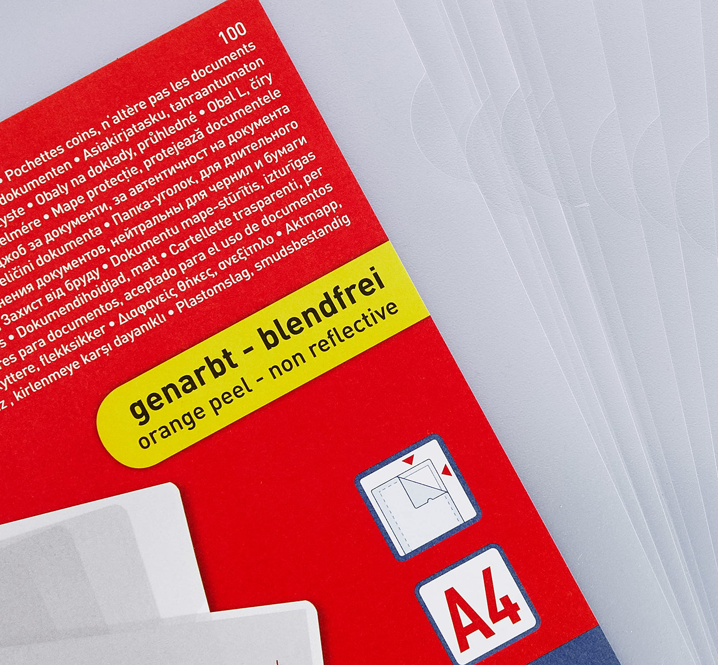 Herlitz 5914304 Aktenhülle A4 genarbt 100er Packung dokumentenecht