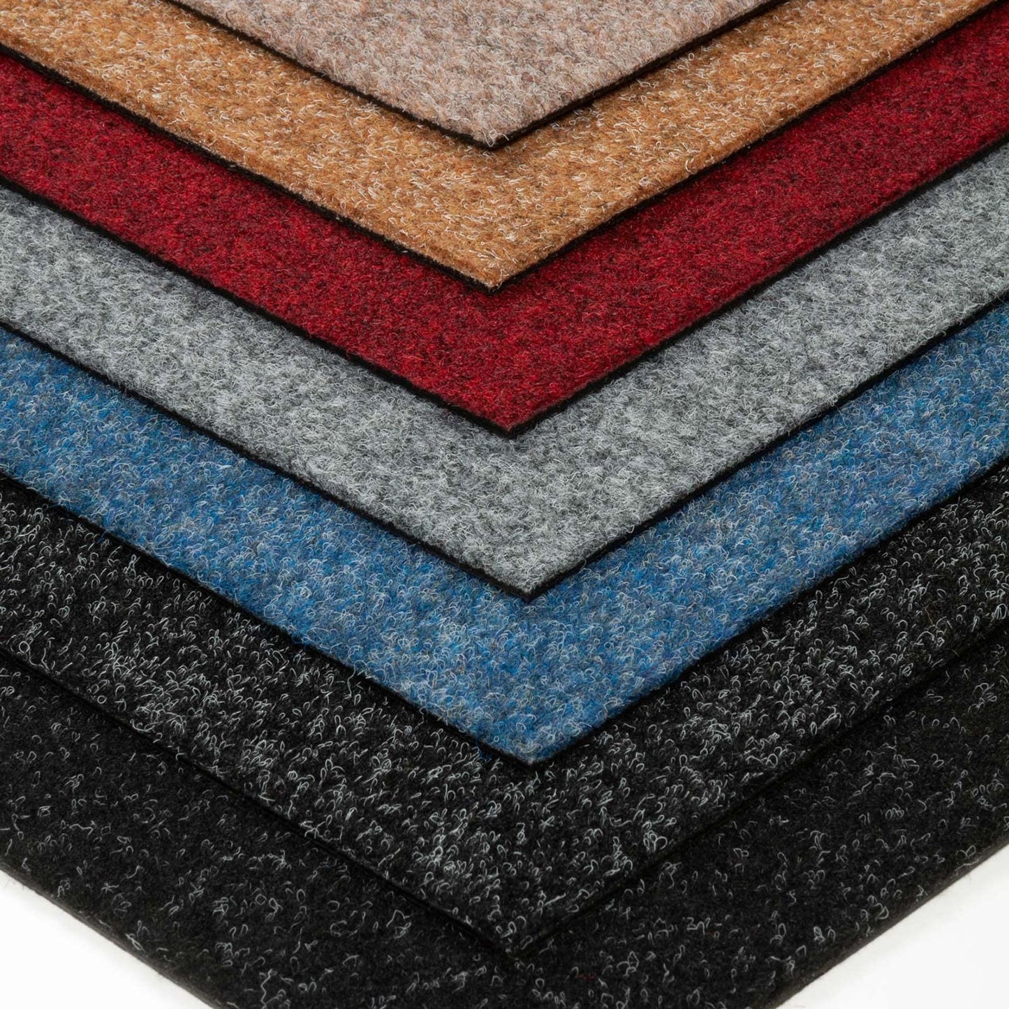 Schatex Teppichfliesen grau für Büro Teppichfliesen 50x50 selbstliegende hellgrau Nadelfilz Teppichbodenfliesen ideal als Messeteppich | (4 Fliesen = 1 m², Grau)