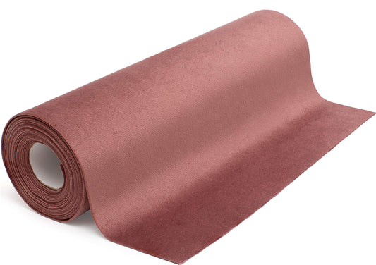 100%Mosel Tischläufer Samt, in Dusty Pink / Altrosa (28 cm x 5 m), Tischband aus Polyester in Matter Samt-Optik, edle Tischdeko für Hochzeit und Geburtstagsfeier, Dekoration zu besonderen Anlässen
