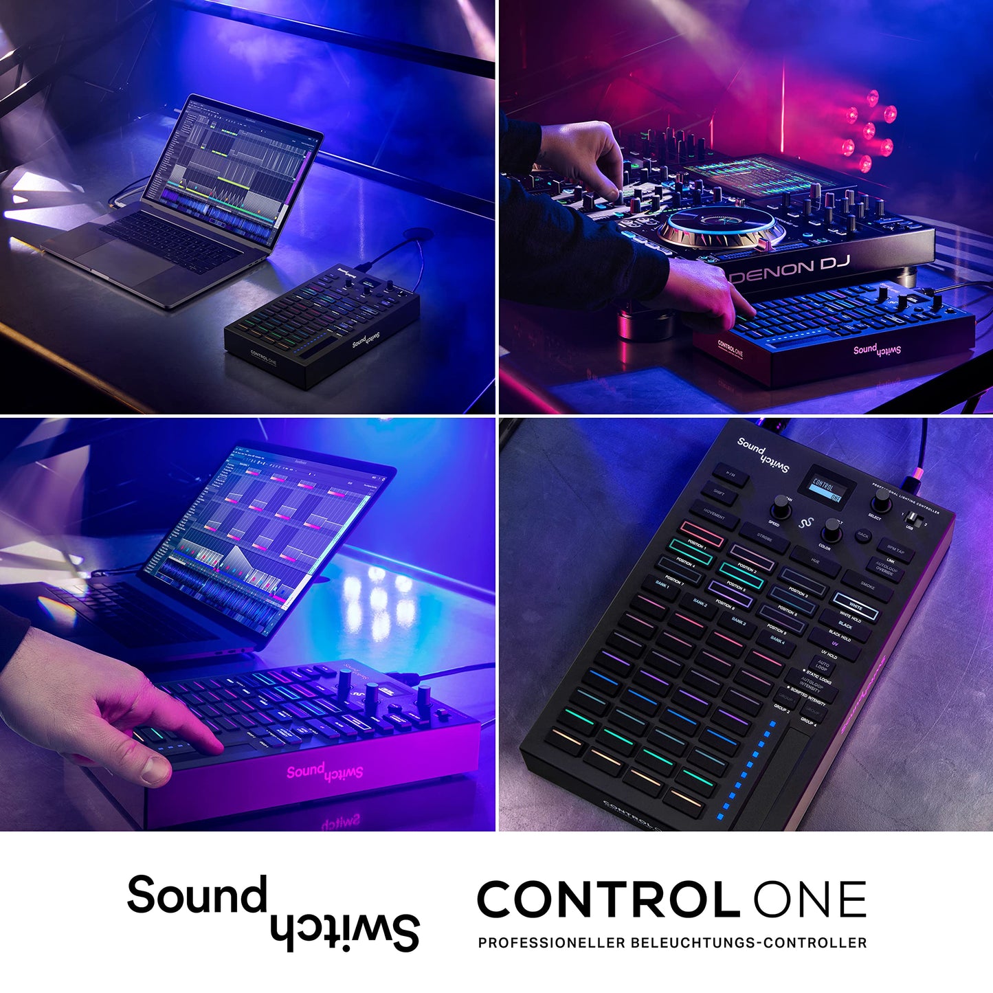 SoundSwitch Control One – Professioneller DMX DJ-Beleuchtungs-Controller mit 3 Monaten SoundSwitch Softwarezugang, DMX und Phillips Hue Support