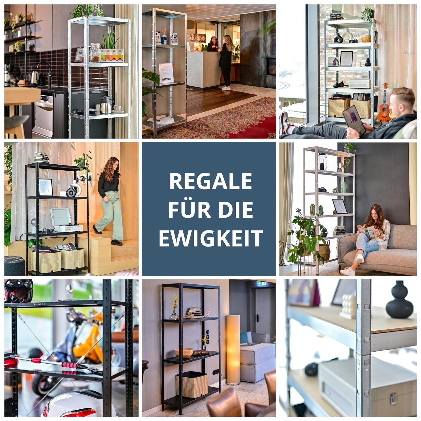 SCHULTE Regalwelt Schwerlastregal mit 5 Ebenen, 180x160x60 cm (HxBxT), Traglast pro Ebene ca. 250 Kg, verzinkt, Lagerregal, Kellerregal, Werkstattregal, Steckregal
