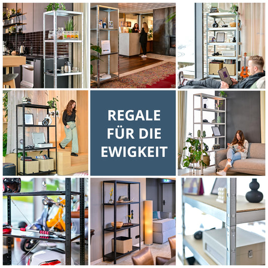 SCHULTE Regalwelt Schwerlastregal 180x160x60 cm – 5 Ebenen, bis 250 kg pro Boden, verzinkt – Lager-, Keller- & Werkstattregal