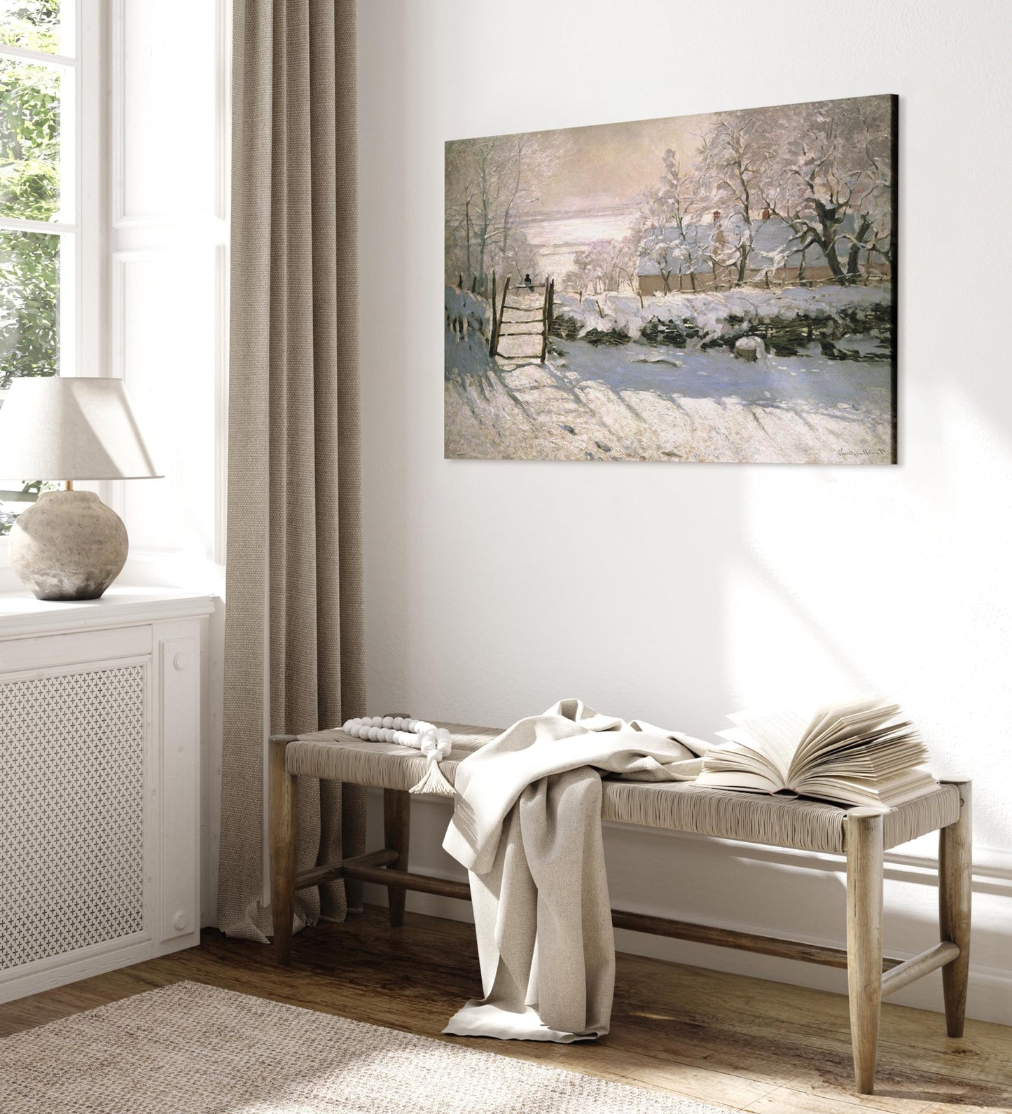 murando HandArt Claude Monet 120x80 cm 1 tlg - Wand Deko Vlies Leinwand Bilder Groß Wanddeko Wohnzimmer Schlafzimmer Kunstdrucke Abstrakt l-G-10002-b-a